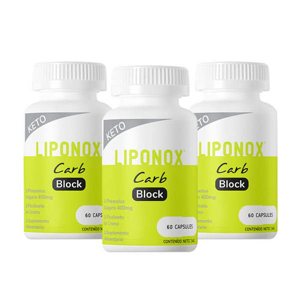 Pack 3 x Bloqueador de Carbohidratos Liponox Carb Block