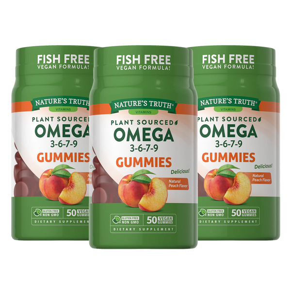 Pack 3x Gomitas de Omega 3-6-7-9 Vegano 360 Mg - 50 Gomitas Veganas